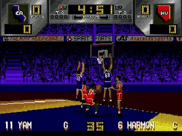 Dick Vitale's 'Awesome, Baby!' College Hoops (USA) screen shot game playing